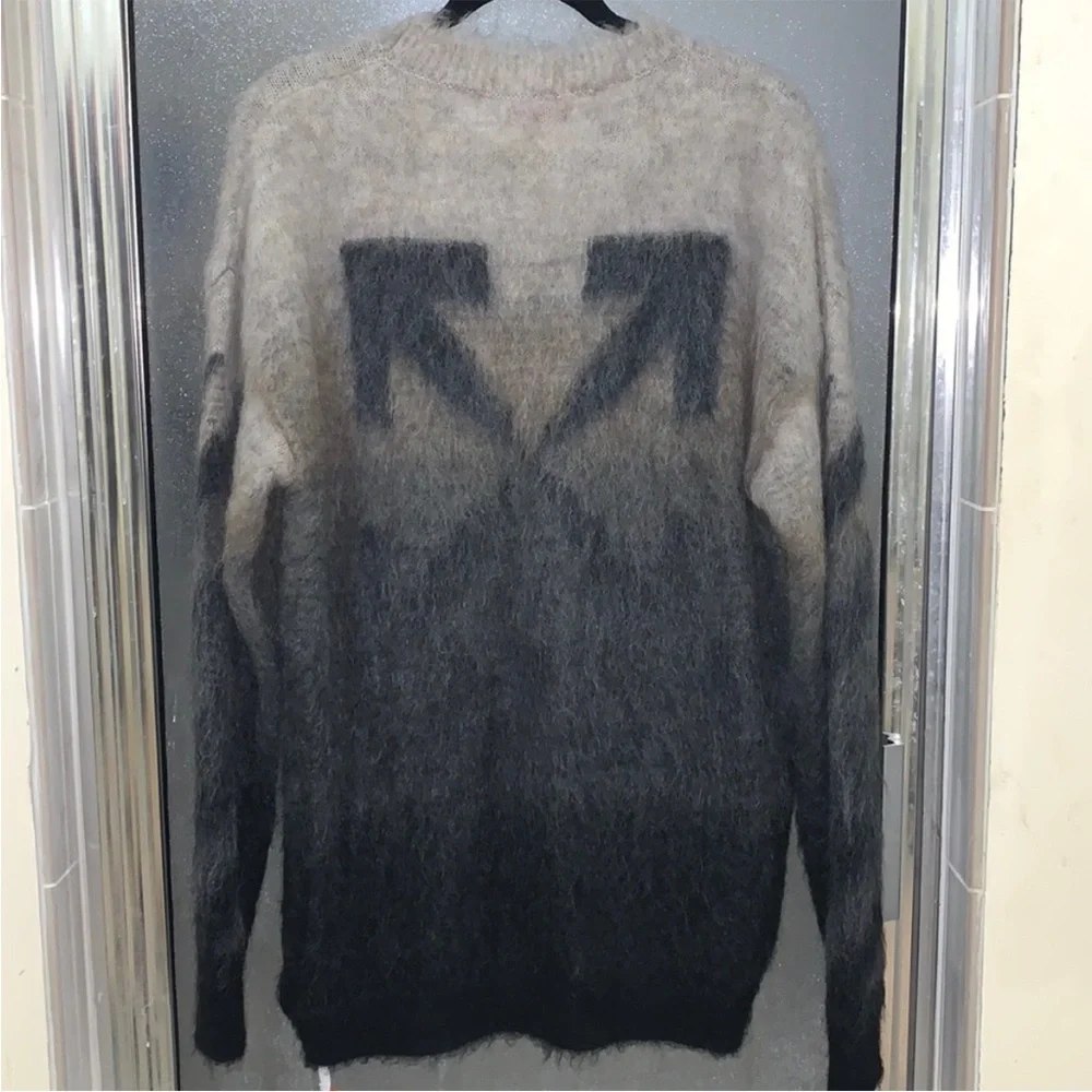 Authentic Off white Diag Arrow knit Mohair Blend Sweater